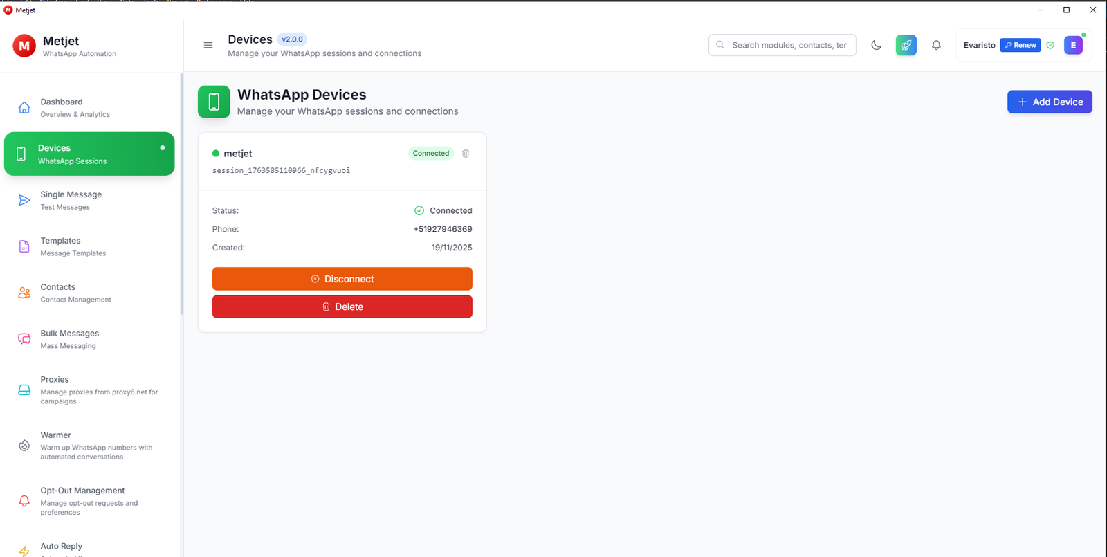 Multi-Device Support Interface