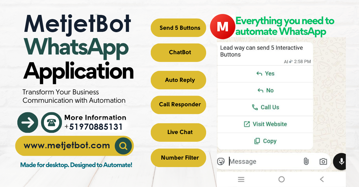 MetjetBot Features Overview